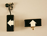 Earrings, Giorgio di Sant&#39;Angelo (American, born Italy, 1933–1989), plastic, metal, American